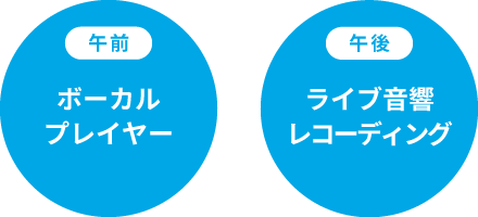 ボーカル・プレーヤー　＋　ライブ音響、レコーディング